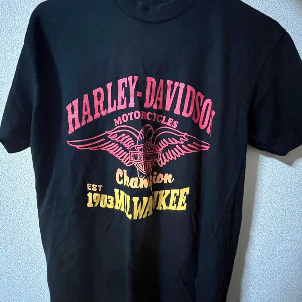 HARLEY-DAVIDSON T-shirt Size M Black - image 1