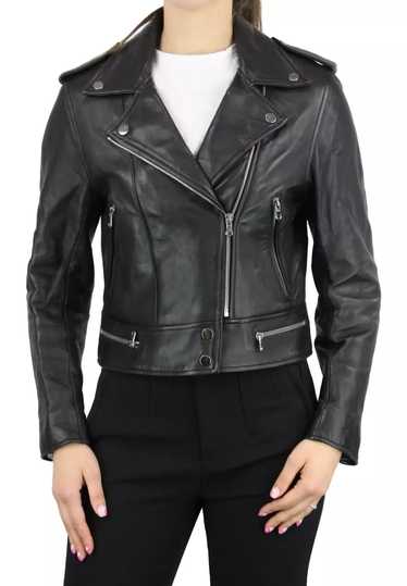 Sandro SANDRO Jacket Women's MEDIUM Lamb Leather … - image 1