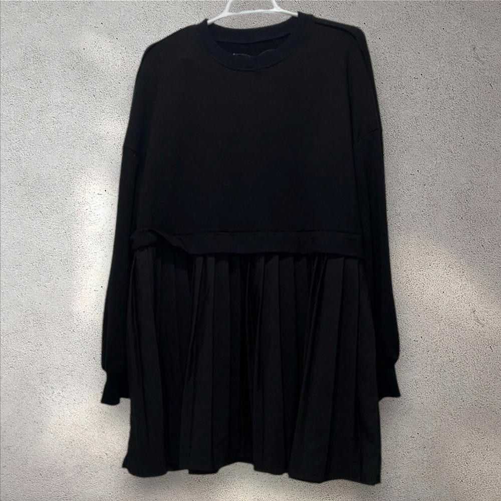 Designer Oversized Sweatshirt Dress Black - image 1