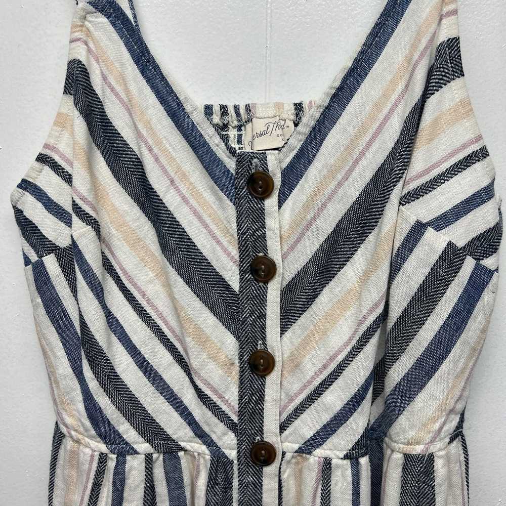 Universal Thread Linen Blend Women's Striped Butt… - image 4