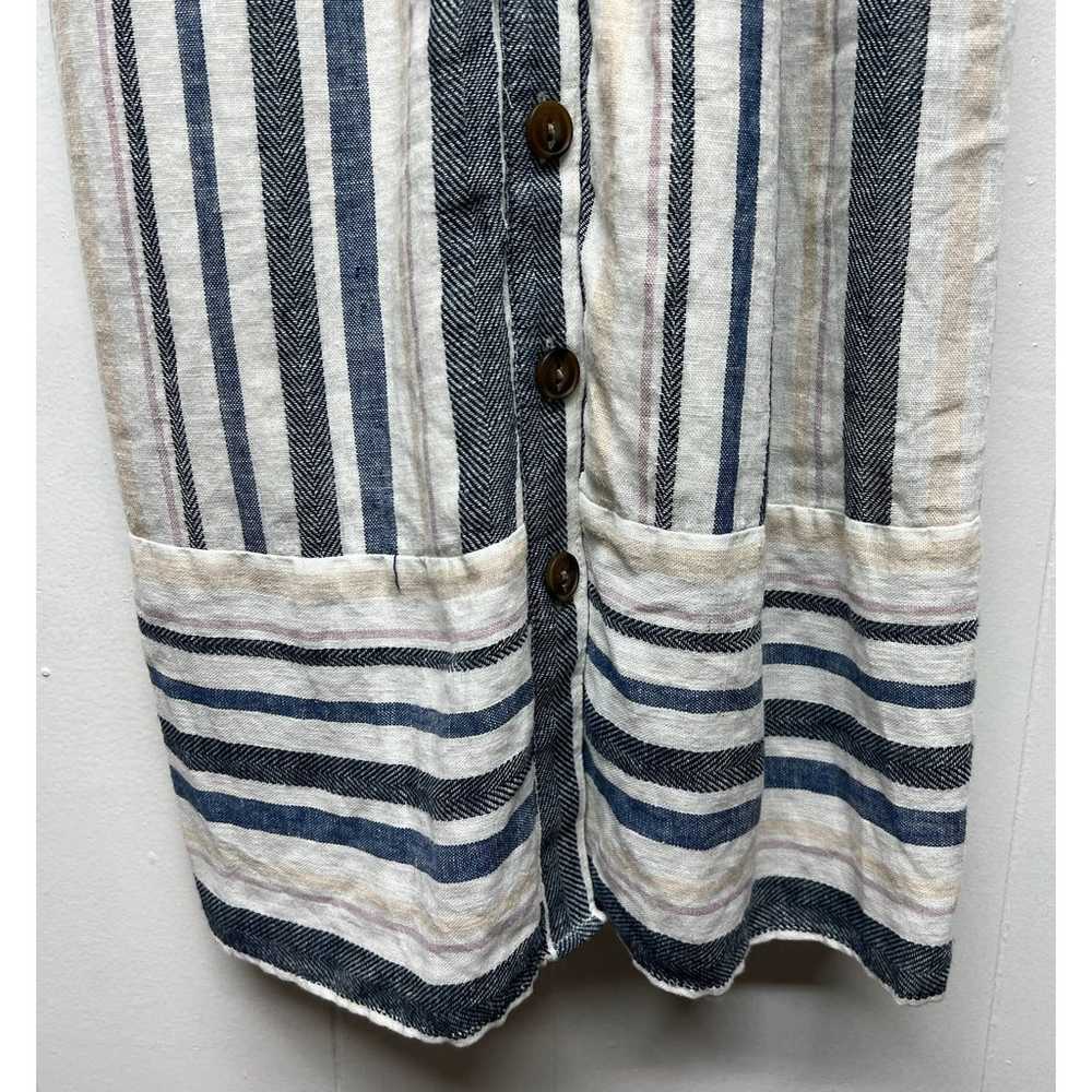 Universal Thread Linen Blend Women's Striped Butt… - image 6