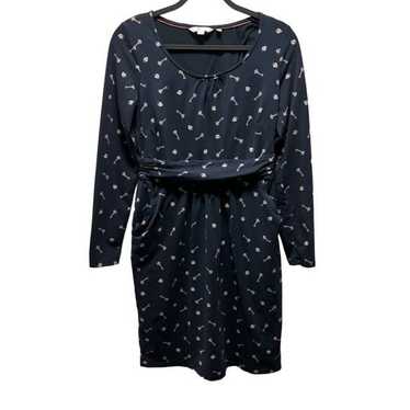 Boden Womens Mabel Long Sleeve Navy Dress With Loc