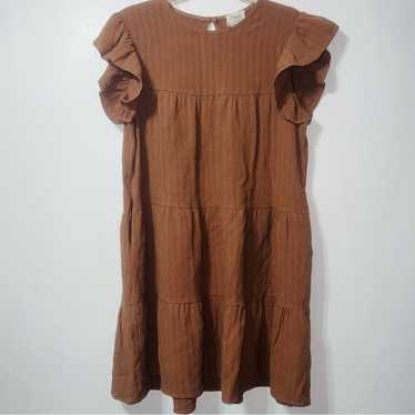 NWOT Fantastic Fawn Tiered Ruffle Sleeve Boho Prai