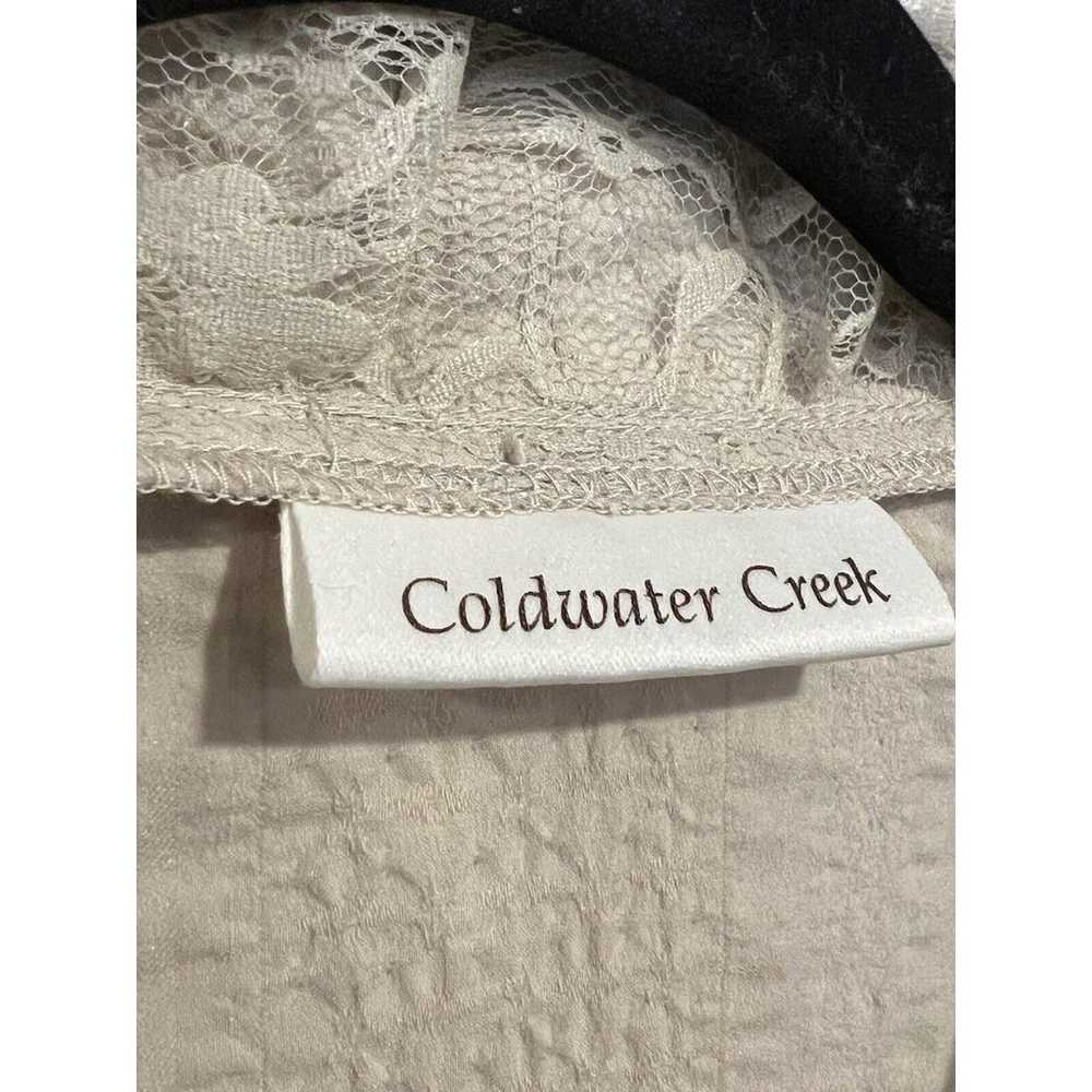 Coldwater Creek Blouse Small Crinkle Vintage Insp… - image 8