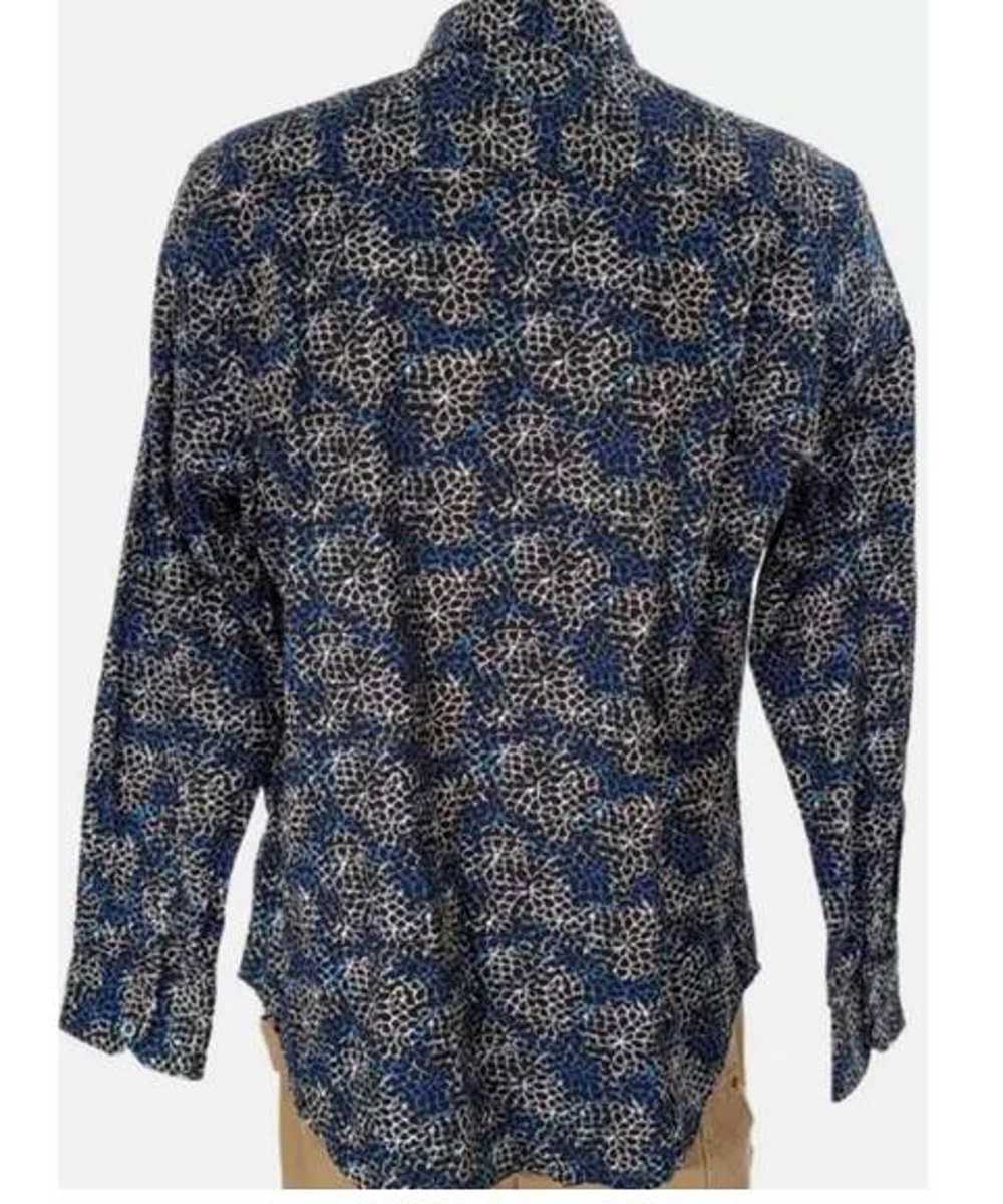 Robert Graham Blue White Black Floral Size 2XL - image 4