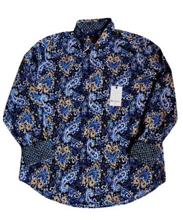 Robert Graham Blue Yellow Paisley Size L