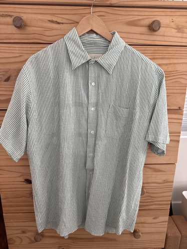 La Paz Roque Seersucker Short Sleeve Shirt in Gree