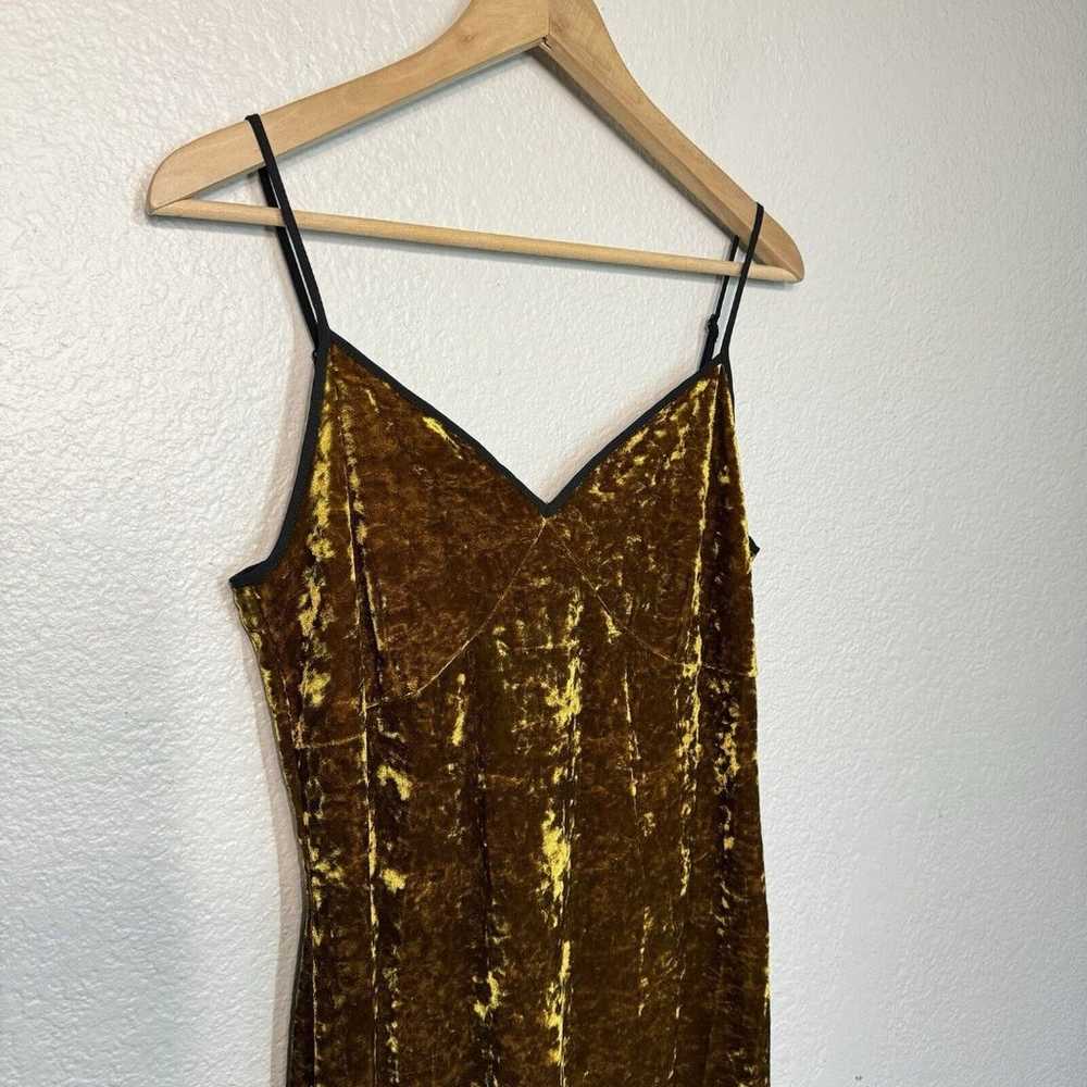 1 State Dress Women L Gold Velvet Cami Slip Dress… - image 2