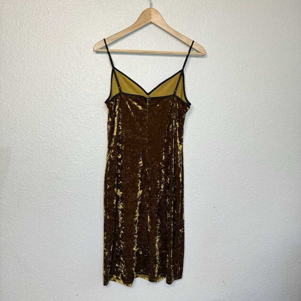 1 State Dress Women L Gold Velvet Cami Slip Dress… - image 3