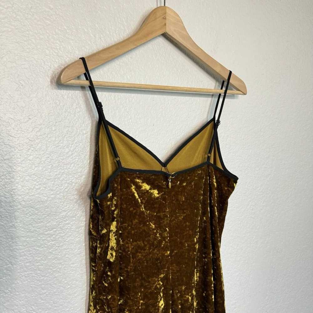 1 State Dress Women L Gold Velvet Cami Slip Dress… - image 4