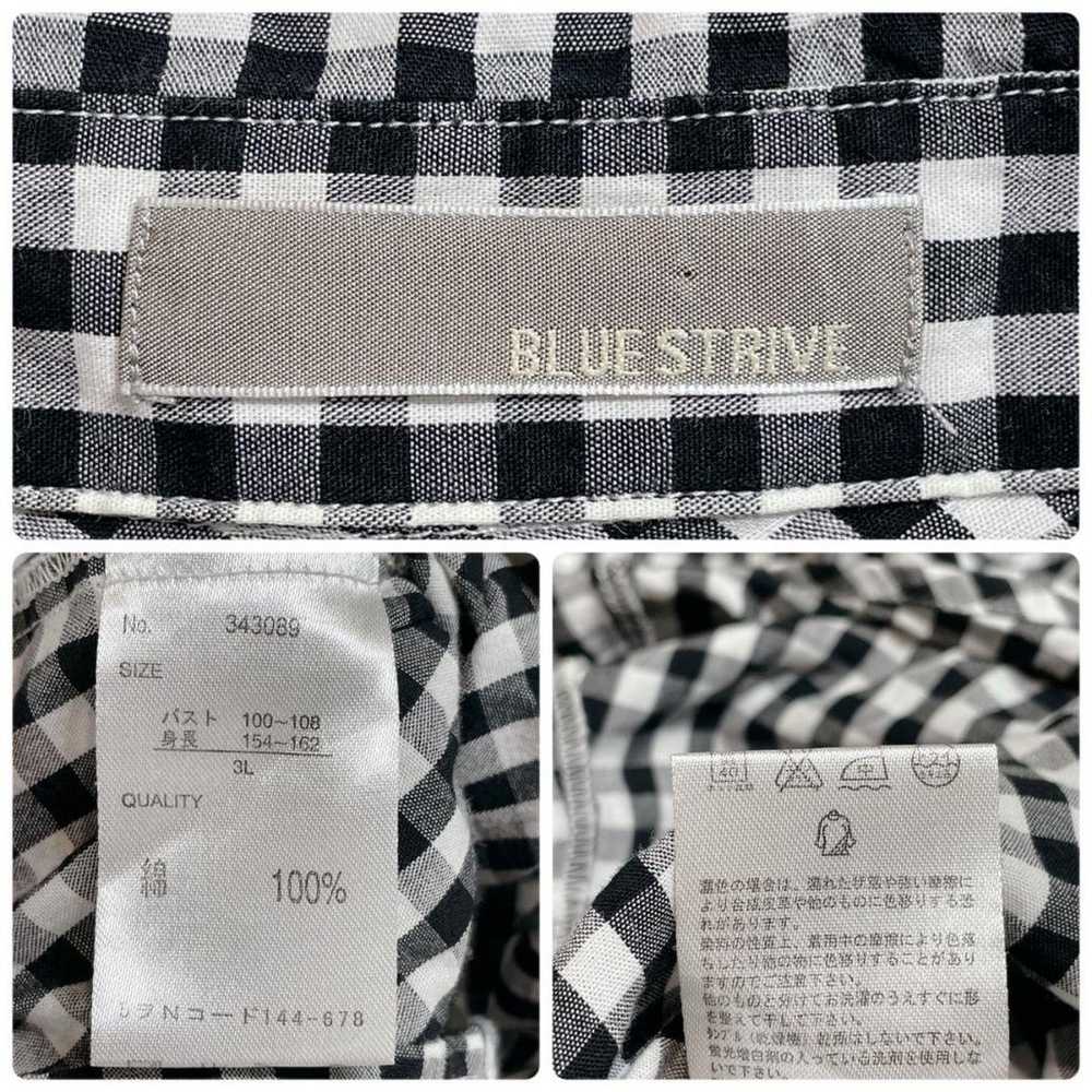 BLUE STRIVE Gingham Check Shirt [size 3L] Black W… - image 12