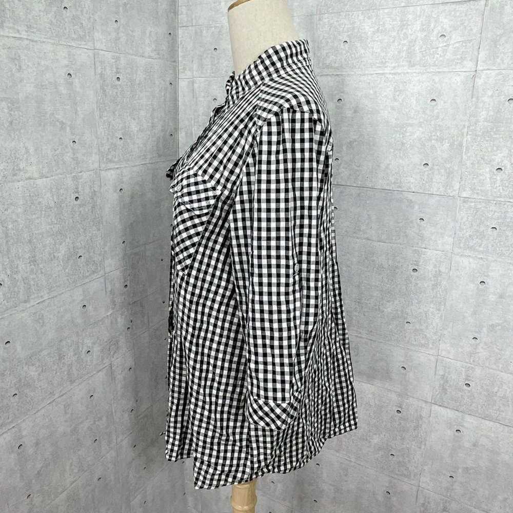 BLUE STRIVE Gingham Check Shirt [size 3L] Black W… - image 3