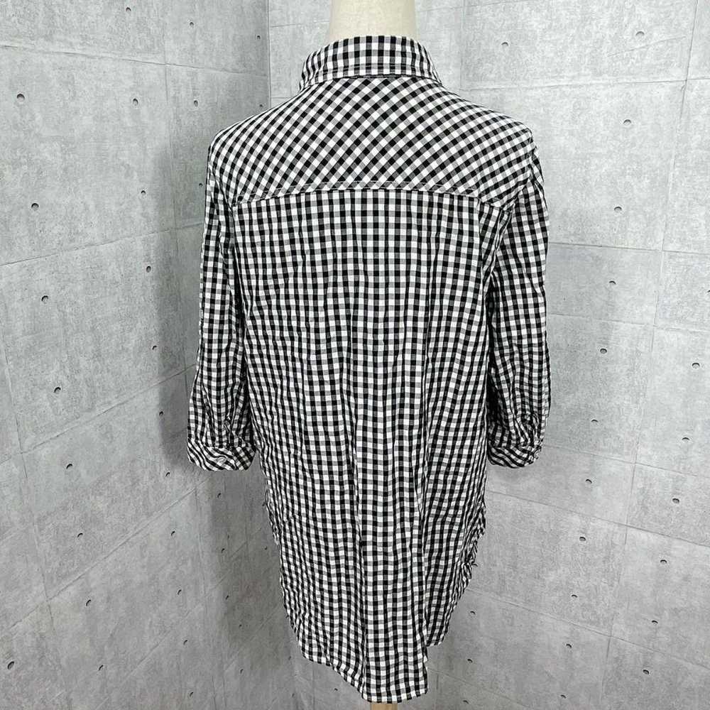 BLUE STRIVE Gingham Check Shirt [size 3L] Black W… - image 4