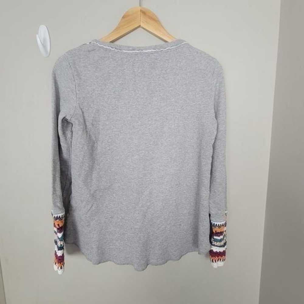 Sundance Grey Crochet Long Sleeve Vintage Vibes H… - image 4