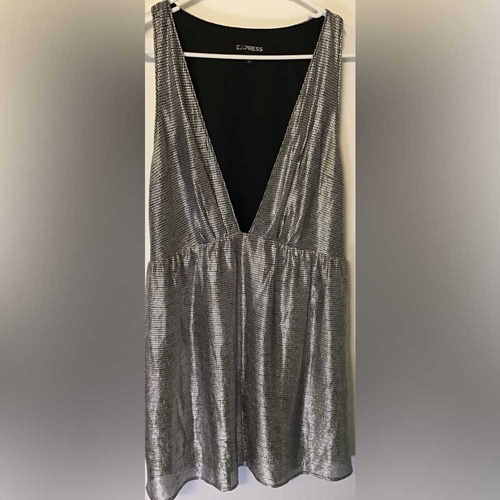 Express silver dress size medium - image 1