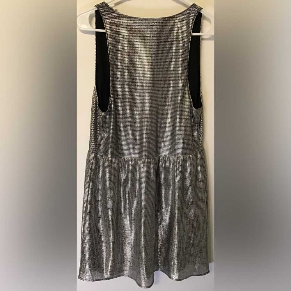 Express silver dress size medium - image 8