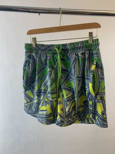 Streetwear 2021 snapped needle green shorts Bizzr… - image 1