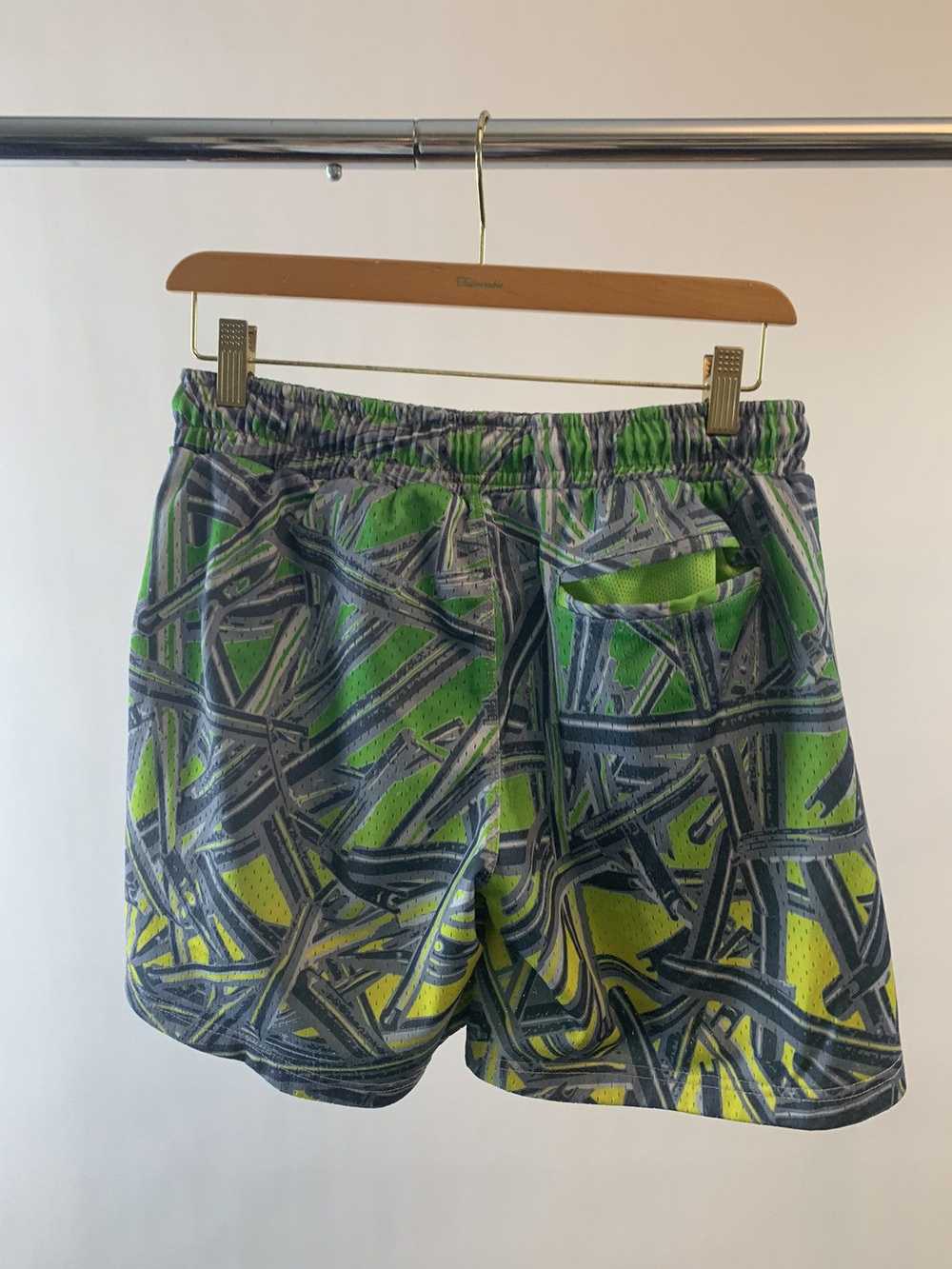 Streetwear 2021 snapped needle green shorts Bizzr… - image 3