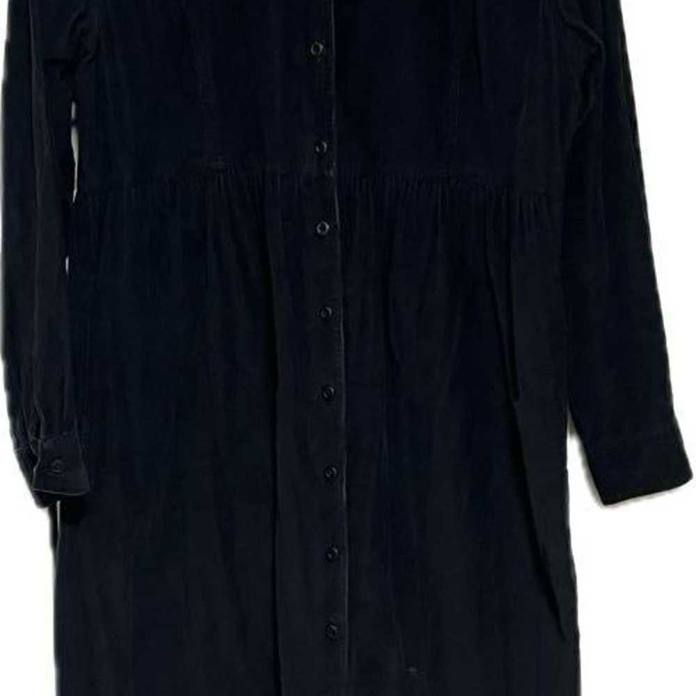 L.L.Bean Corduroy Shirt Dress Black - image 1