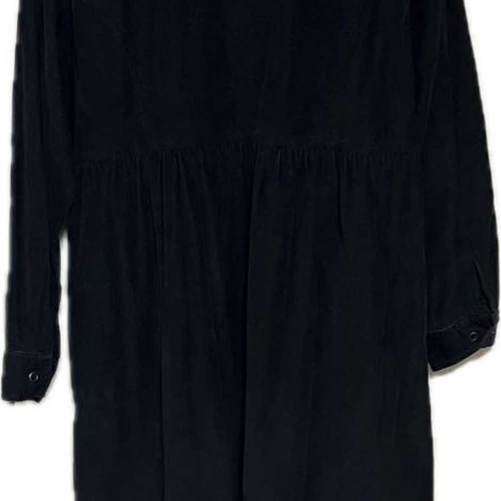 L.L.Bean Corduroy Shirt Dress Black - image 2