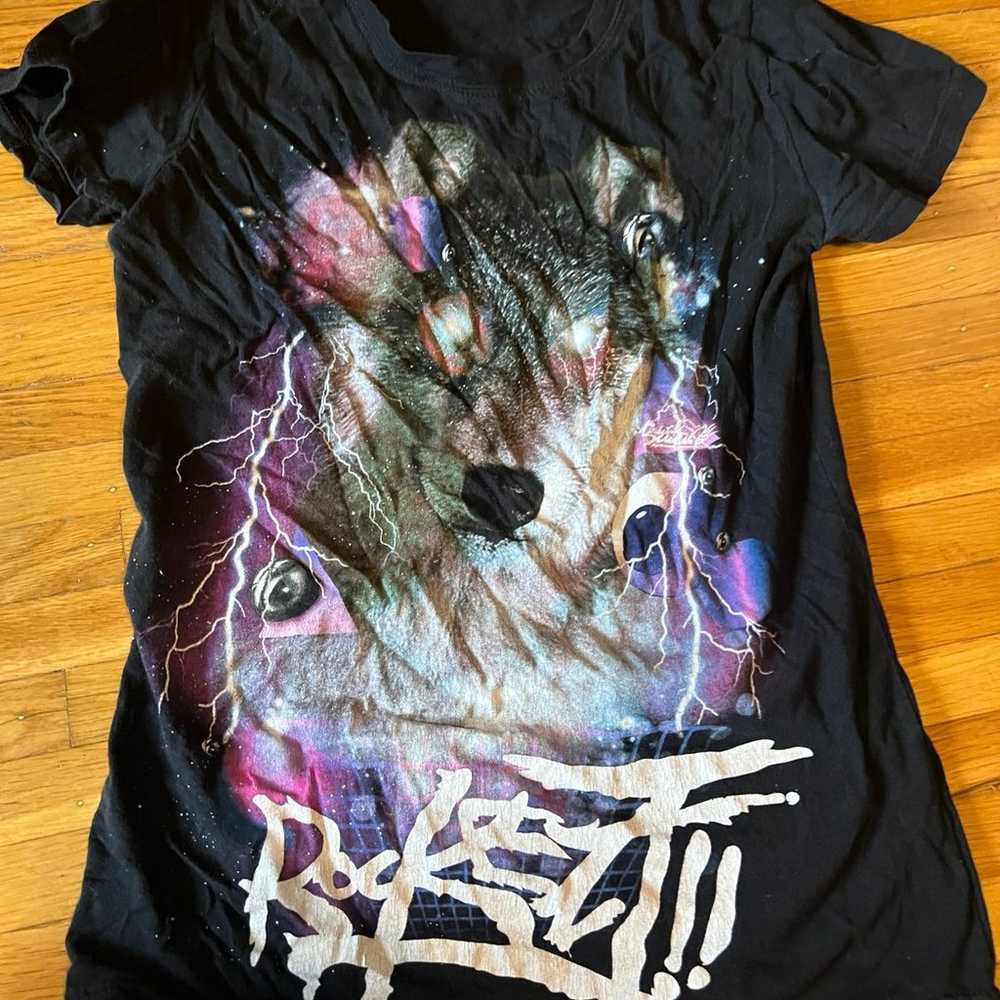 Vintage Rockett Clothing Wolf tShirt RARE 2000s Y… - image 1