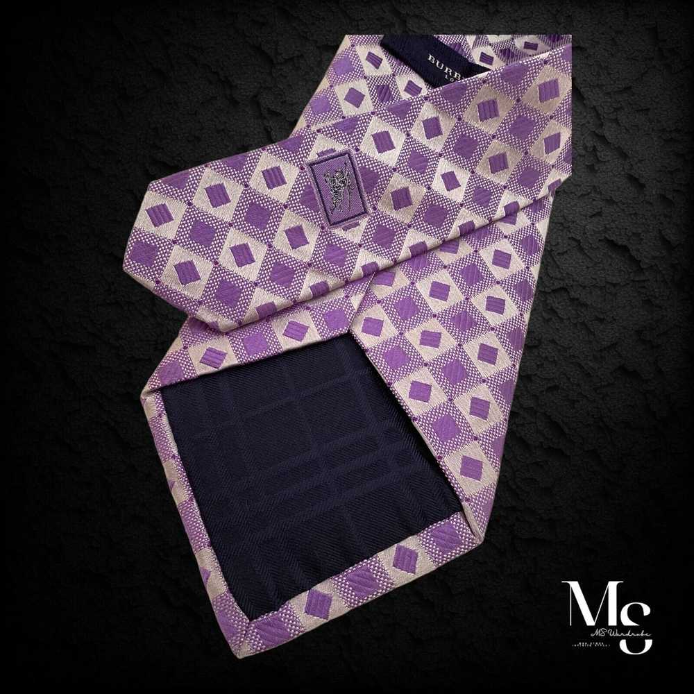 Burberry BURBERRY Purple Geometric Luxury Silk Ti… - image 5