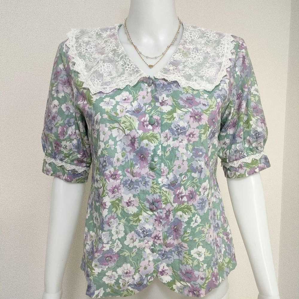 【Rare】Laura Ashley Vintage Feminine Lace Collar B… - image 2