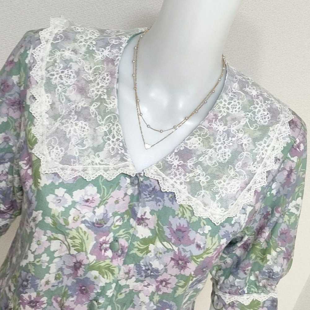 【Rare】Laura Ashley Vintage Feminine Lace Collar B… - image 6