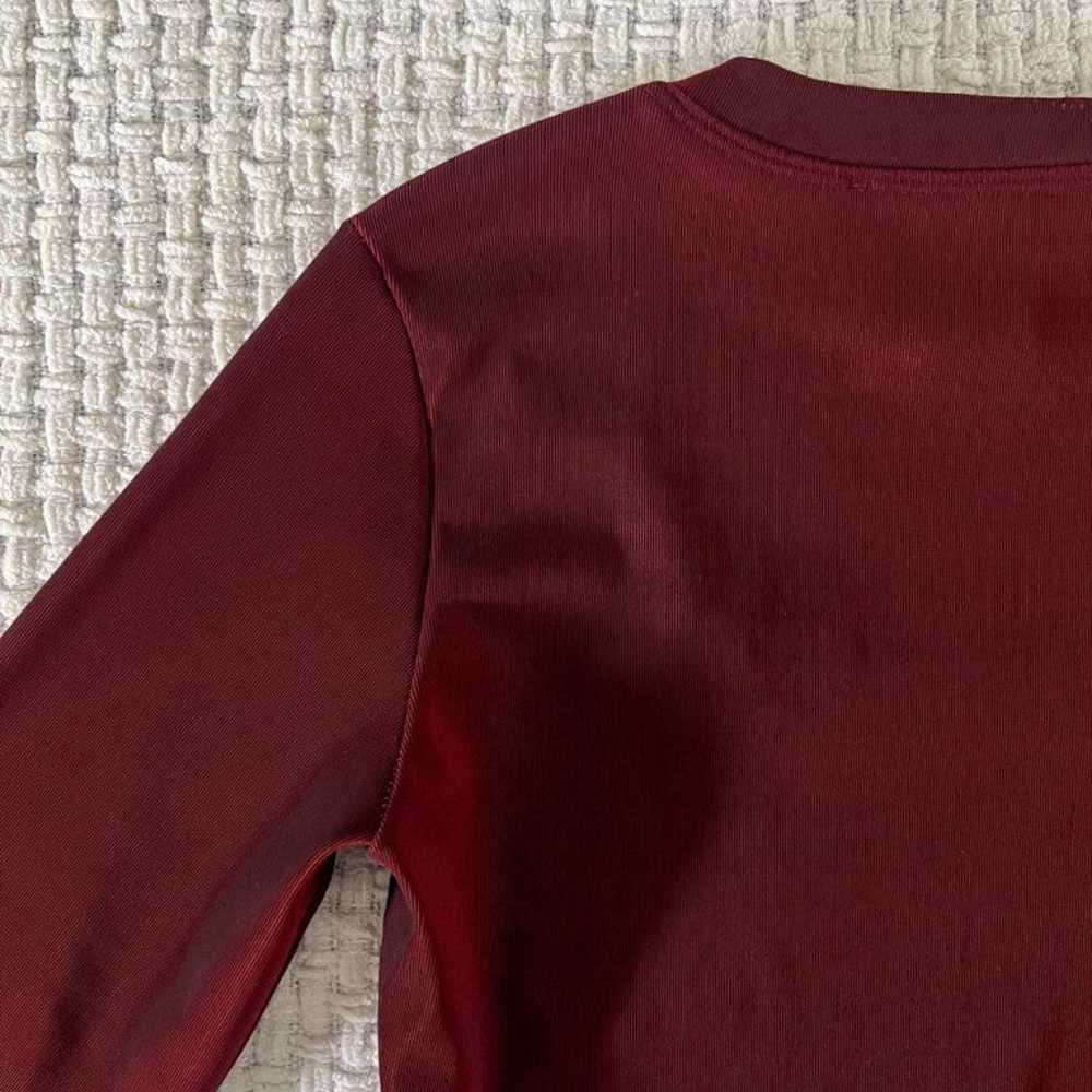 Vintage 90’s Burgundy Dragon Blouse - image 5