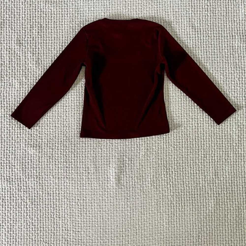 Vintage 90’s Burgundy Dragon Blouse - image 6