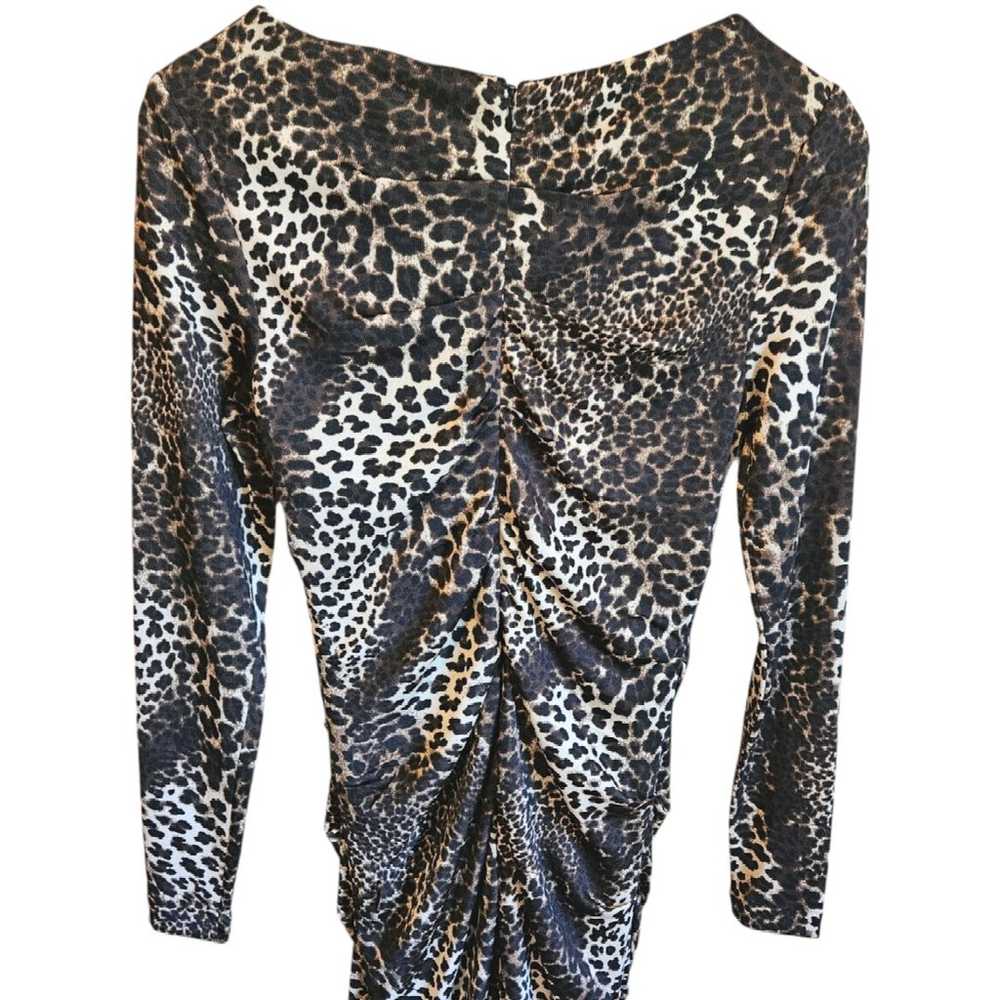 Philosophy Leopard Print Long Sleeve Ruched Bodyc… - image 7