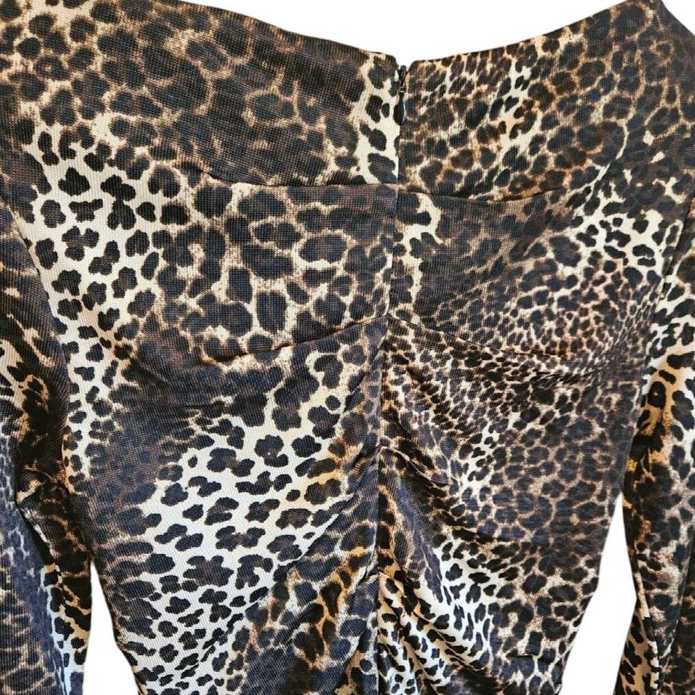 Philosophy Leopard Print Long Sleeve Ruched Bodyc… - image 8