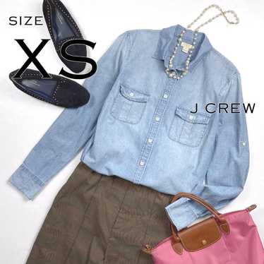 J.Crew Vintage Wash Cotton Dungaree Denim Shirt. - image 1