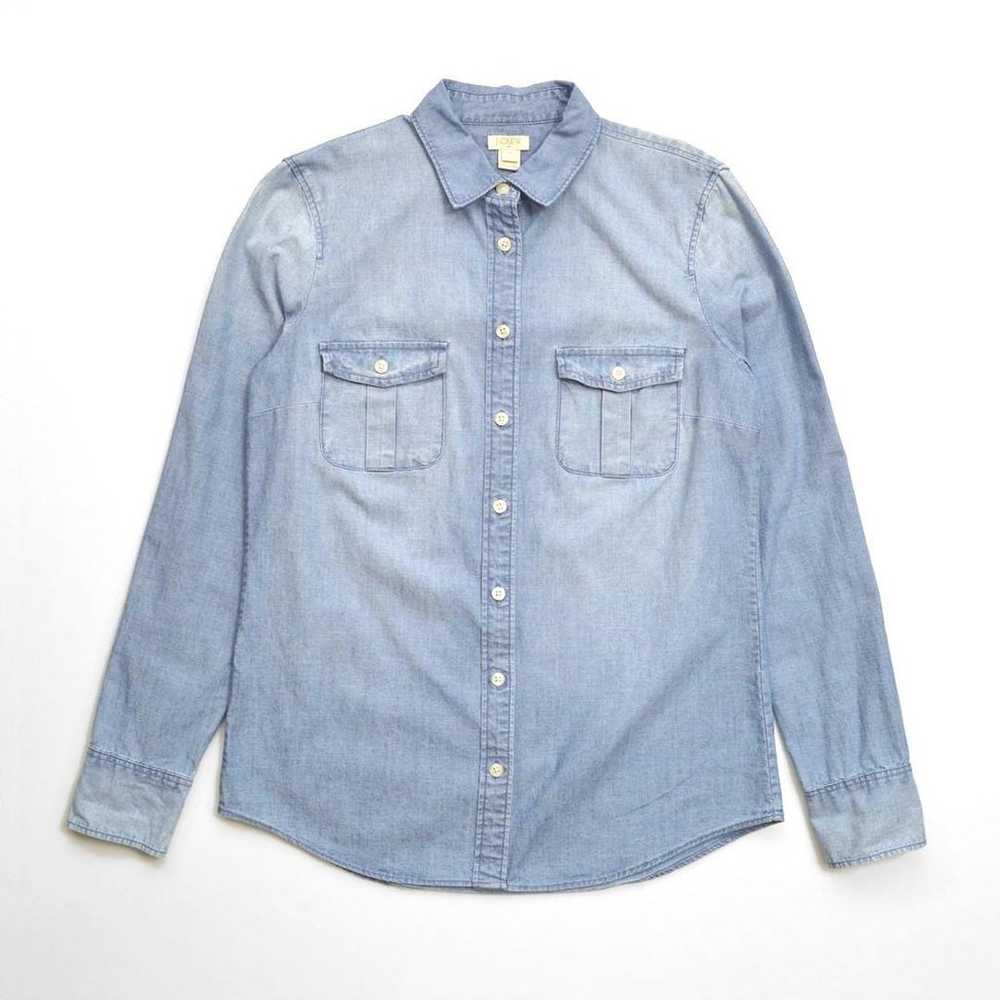 J.Crew Vintage Wash Cotton Dungaree Denim Shirt. - image 2