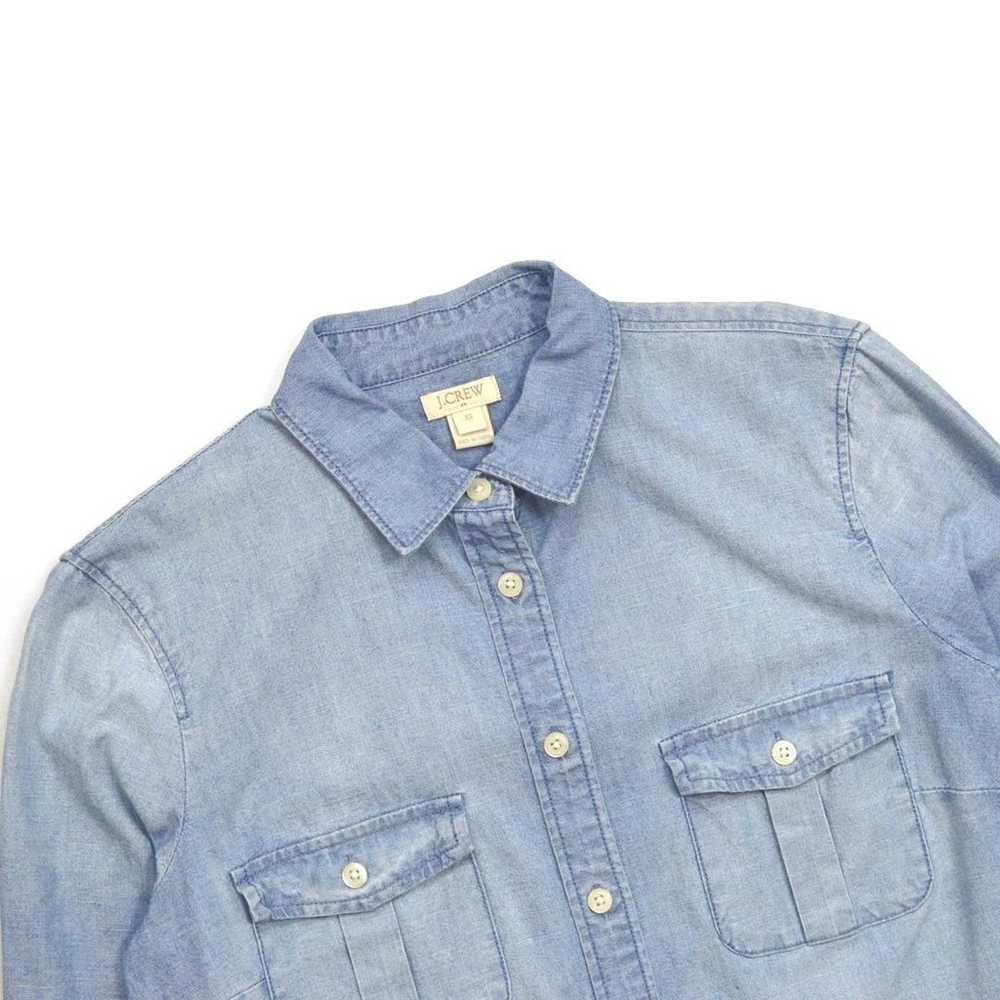 J.Crew Vintage Wash Cotton Dungaree Denim Shirt. - image 5