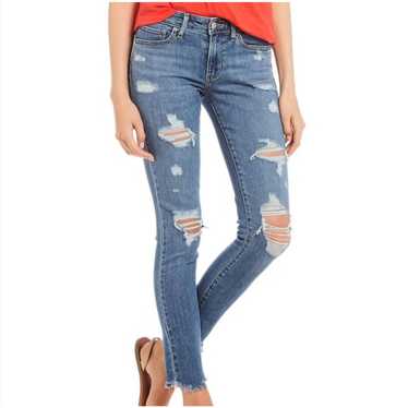 Levi's Levi's 711 Skinny Jeans Destructed Ripped … - image 1