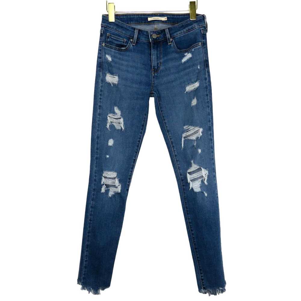 Levi's Levi's 711 Skinny Jeans Destructed Ripped … - image 2