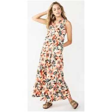 Sonoma Floral Sleeveless Maxi Dress XL 100% Cotto… - image 1