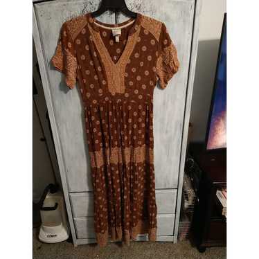 Knox Rose V-neck Maxi Fall Boho Large Dress - image 1