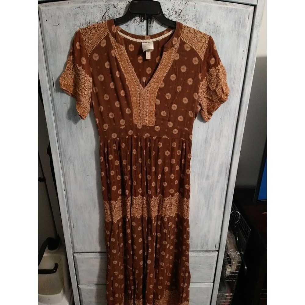 Knox Rose V-neck Maxi Fall Boho Large Dress - image 7