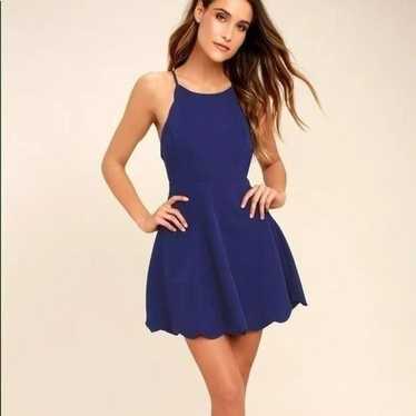 Lulus Play on Curves Royal Blue Backless Dress - image 1