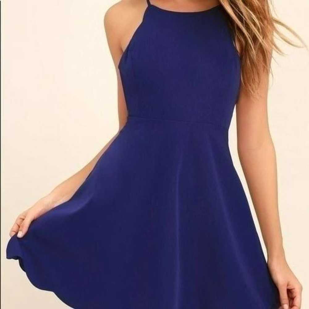 Lulus Play on Curves Royal Blue Backless Dress - image 3