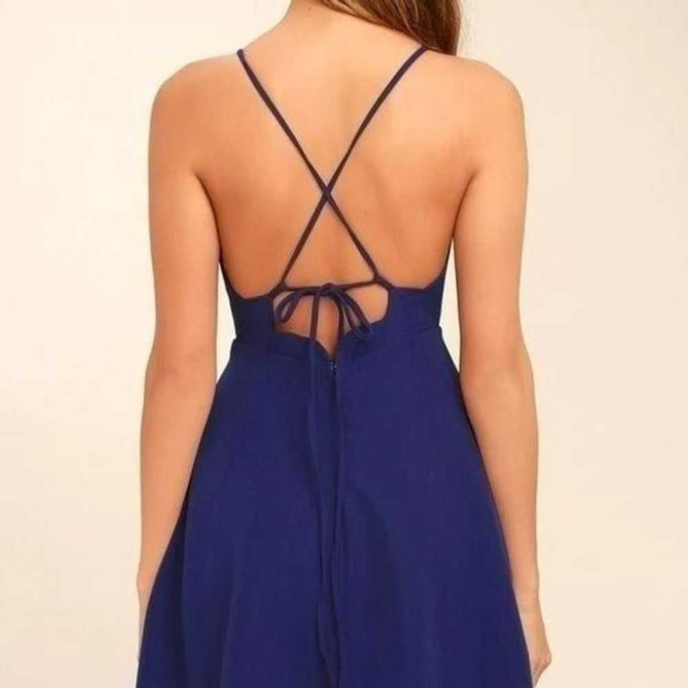 Lulus Play on Curves Royal Blue Backless Dress - image 5