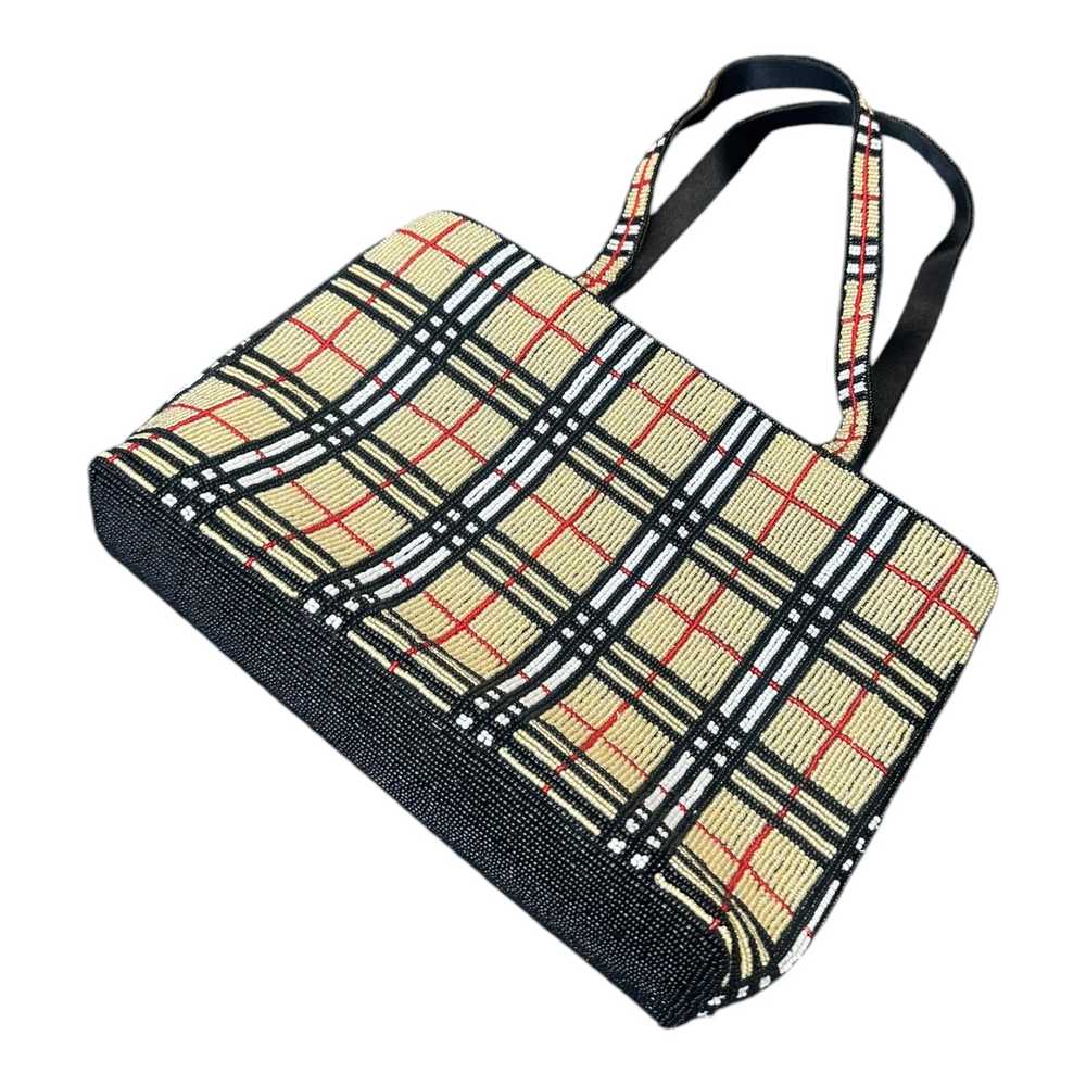 Plaid Beaded Handbag - image 2