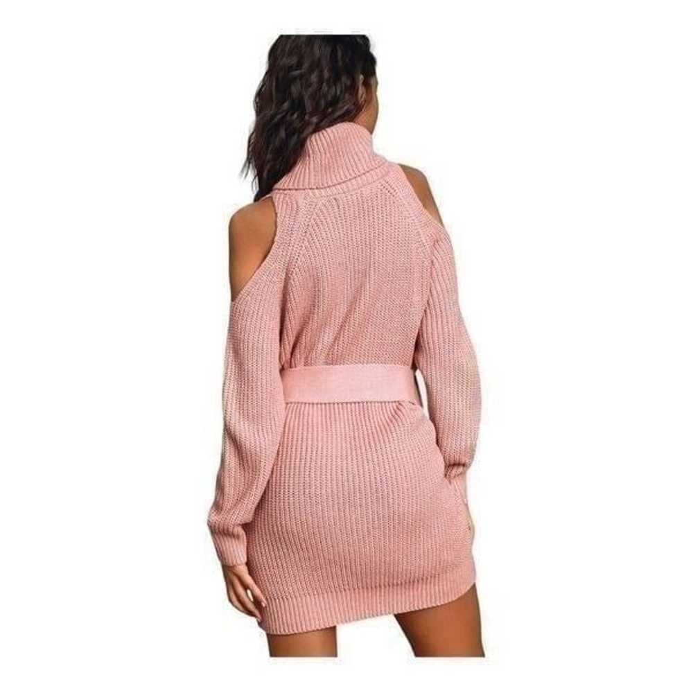 Lulus Sweet Demeanor Mauve Pink Turtleneck Cold-S… - image 3