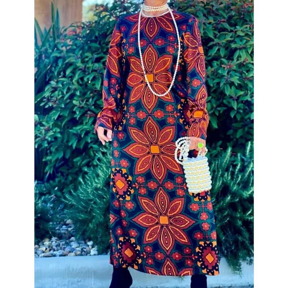 NEW Zara Midi Dress w Pockets SMALL Ethnic Floral… - image 6