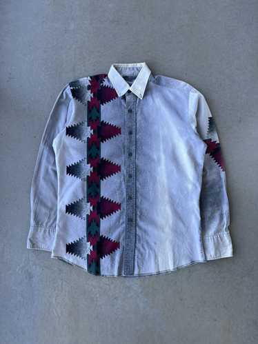 Vintage Vintage 90s Western Aztec Style Button Up… - image 1