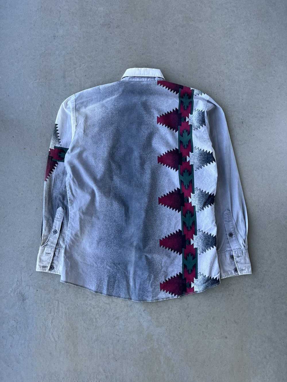 Vintage Vintage 90s Western Aztec Style Button Up… - image 2