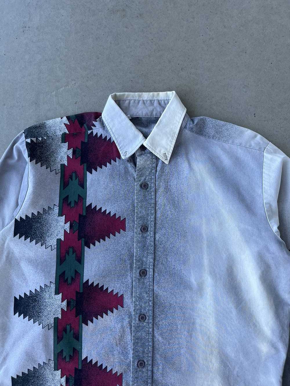 Vintage Vintage 90s Western Aztec Style Button Up… - image 3