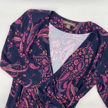 Tommy Bahama Long Sleeve Navy/Purple Paisley Cris… - image 1